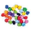 Picture of POMPOM GLITTERED 15MM 30 PACK ASSORTED COLOURS